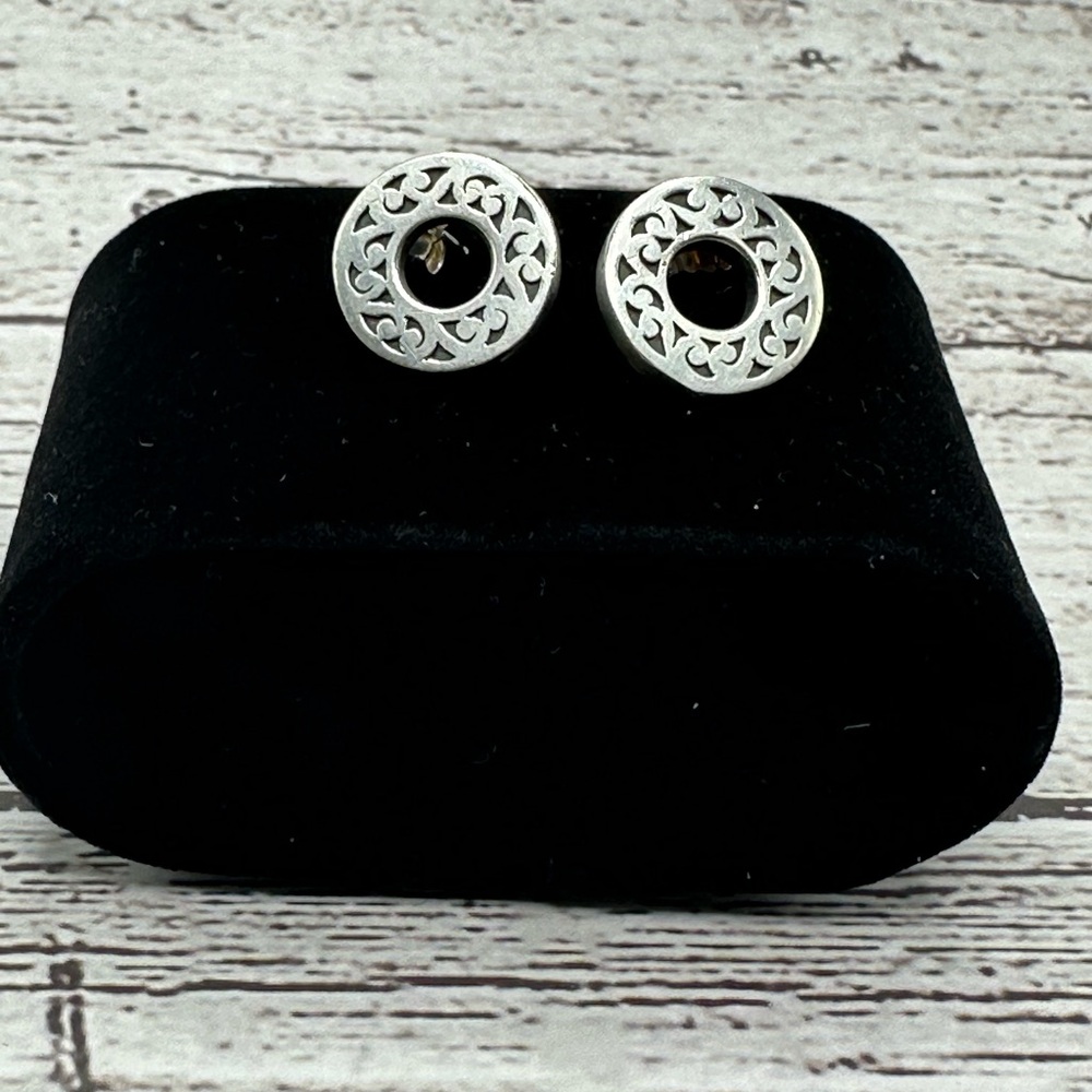 Lois Hill Silver Earrings with Intricate Design